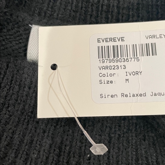 Varley Siren Relaxed Jacquard Sweater Whitecap Grey Black Jacquard Color Medium - Picture 6 of 6